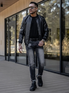 Herr Jeans Slim Fit Svart Bolf MP0056G