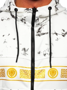 Herr Huvtröja med dragkedja Vit Bolf 27B8125A