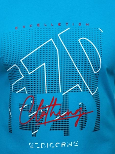 Herr Bomulls T-shirt Turkos Bolf 14748