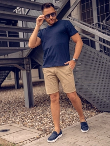 Herr Basic V-ringad T-shirt Marinblå Bolf 192131A