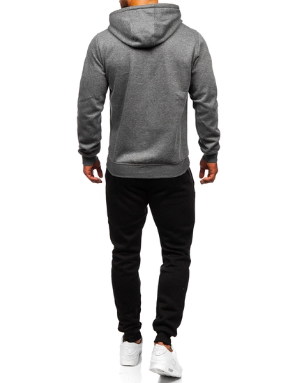 Herr Träningsoverall med känguruficka Antracit Bolf D002