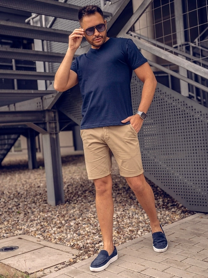 Herr Basic V-ringad T-shirt Marinblå Bolf 192131A