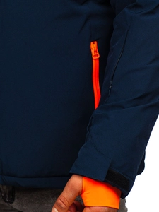 Herr Sportig Vinterjacka Marinblå Bolf HH011