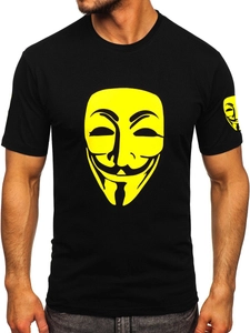 Herr T-shirt med tryck Svart Bolf 14400