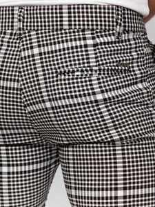 Herr Eleganta rutiga byxor Svart-Vit Bolf 184147