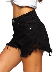 Dam Jeansshorts Svart Bolf JK688
