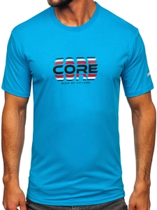 Herr Bomulls T-shirt Turkos Bolf 14731