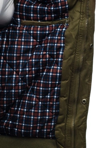 Herr Tjock vinterjacka i bomull Grön Bolf 1890