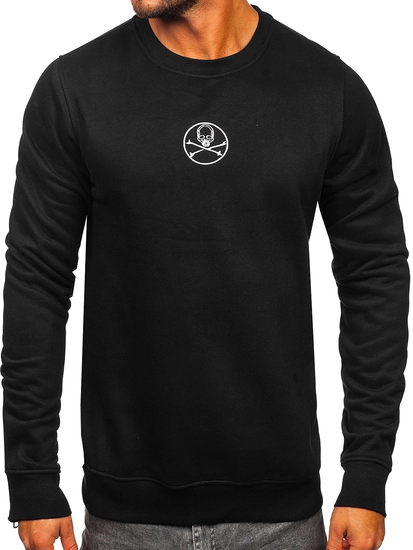 Herr Sweatshirt med tryck Svart Bolf MF2014