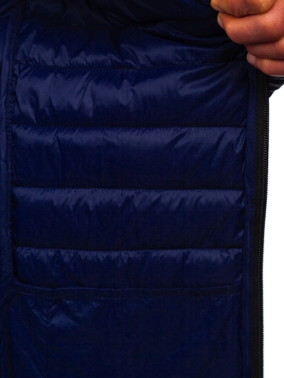 Herr Quiltad lättviktsjacka Marinblå Bolf 13021
