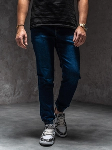 Herr Jeans-joggers Marinblå Bolf 8168A1