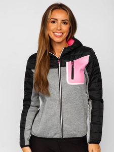 Dam Lättviktsjacka med huva Svart Bolf KSW4006A1