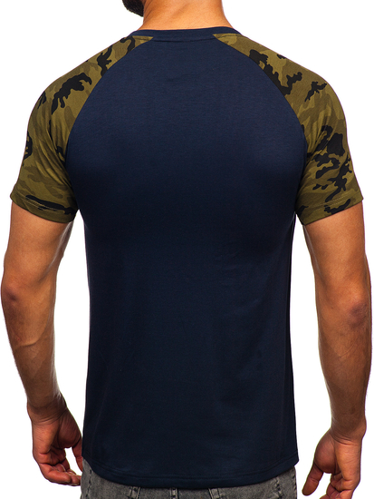 Herr T-shirt Marinblå-Camo Bolf 8T82