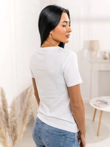 Dam T-shirt med tryck Vit Bolf 95T2510