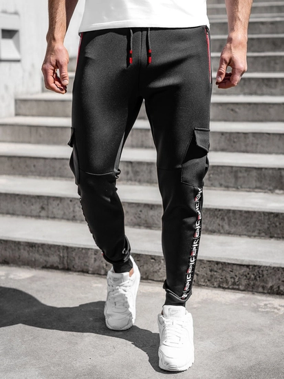 Herr Cargo-sweatpants Svart Bolf K10279A
