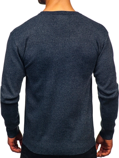 Herr V-ringad Tröja Marinblå Bolf S8725