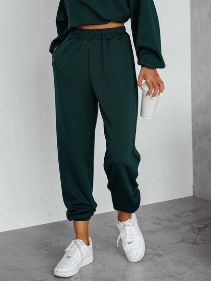 Dam 2-delad Träningsoverall med smörhuva Flaskgrön Bolf 525