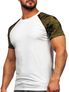 Herr T-shirt Vit-Camo Bolf 8T82