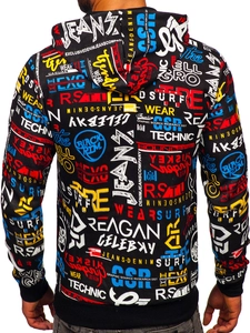 Herr Huvtröja med tryck Svart Bolf 141000