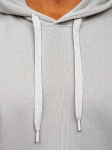 Herr Huvtröja med känguruficka Grå Bolf 1004