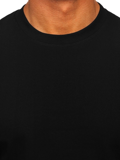 Herr Bomulls Basic T-shirt Svart Bolf 67T1298