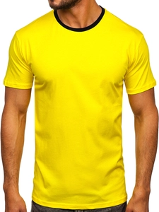 Herr T-shirt i Bomull Gul Bolf 0004