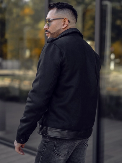 Herr Vinterbikerjacka Svart Bolf 79M15501A