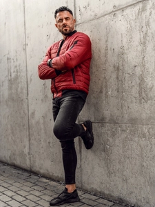 Herr Vadderad Lättviktsjacka Bomber Vinröd Bolf MY-02