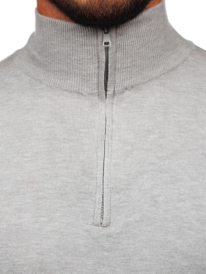 Herr Tröja med stå upp krage Grå Bolf MM6007