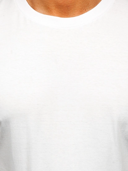 Herr Bomulls Basic T-shirt Vit Bolf 192397