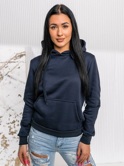 Dam Sweatshirt med känguruficka Marinblå Bolf W02A1