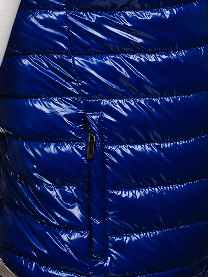 Herr Quiltad Väst Blå Bolf R0109A