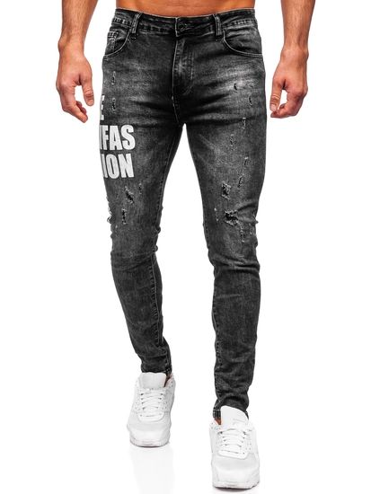 Herr Jeans Slim Fit Svart Bolf TF291