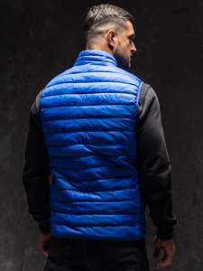 Herr Quiltad Väst Blå Bolf LY32A1