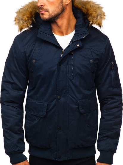 Herr Vinterjacka Marinblå Bolf 1778