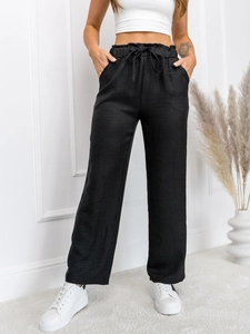 Dam Wide Leg Byxor Svart Bolf W7966