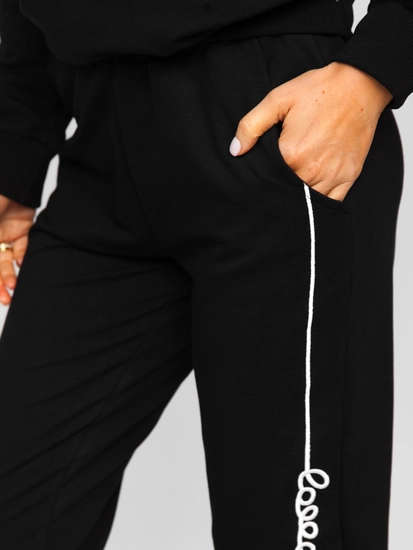 Dam 2-delad Träningsoverall Svart Bolf VE43