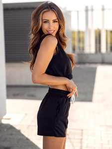 Dam 2-delad Träningsoverall Svart Bolf YP1003A