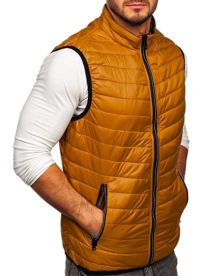 Herr Quiltad Väst Kamel Bolf 7103