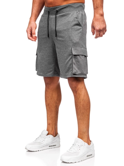 Herr Cargo-shorts Grafitgrå Bolf 8K1505