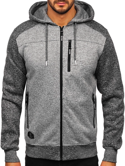 Herr Lättviktsjacka med huva Grå Bolf TC1219