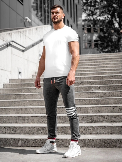 Herr Sweatpants Grafitgrå Bolf 7033