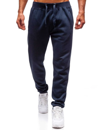 Herr Sweatpants Marinblå Bolf XW01