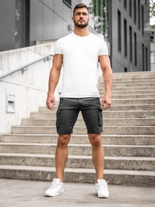 Herr Cargoshorts Svart Bolf XX160086