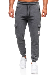 Herr Cargosweatpants Joggers Antracitgrå Bolf JX6028