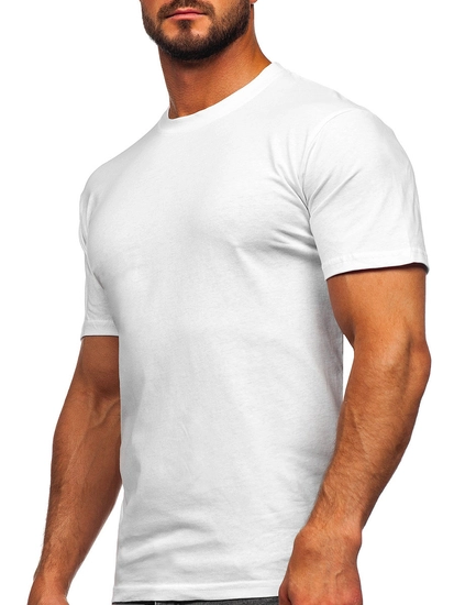 Herr Bomulls Basic T-shirt Vit Bolf 14291