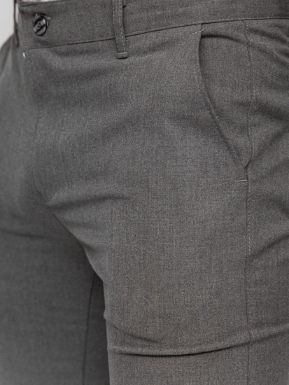 Herr Bomulls Chinos Grafitgrå Bolf 0042