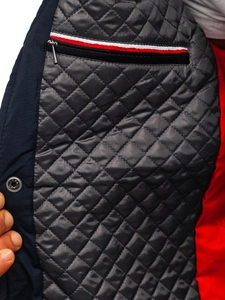 Herr Elegant Lättviktsjacka Marinblå Bolf 1668