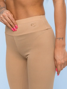 Dam Randiga Leggings Beige Bolf W7903