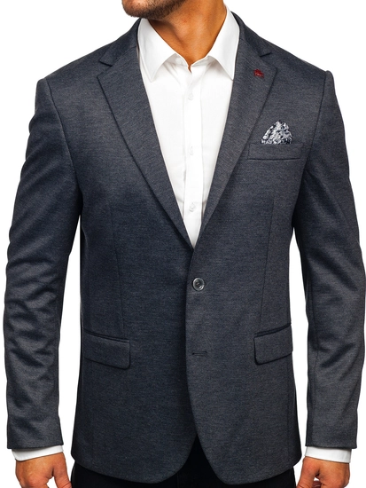 Herr Casual Kavaj Bläckfärgad Bolf 023